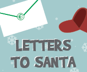 a letter to santa with a hat and envelope