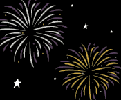 fireworks in the sky