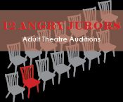 a red chair in a row of chairs