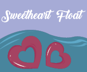 a heart shaped objects in water