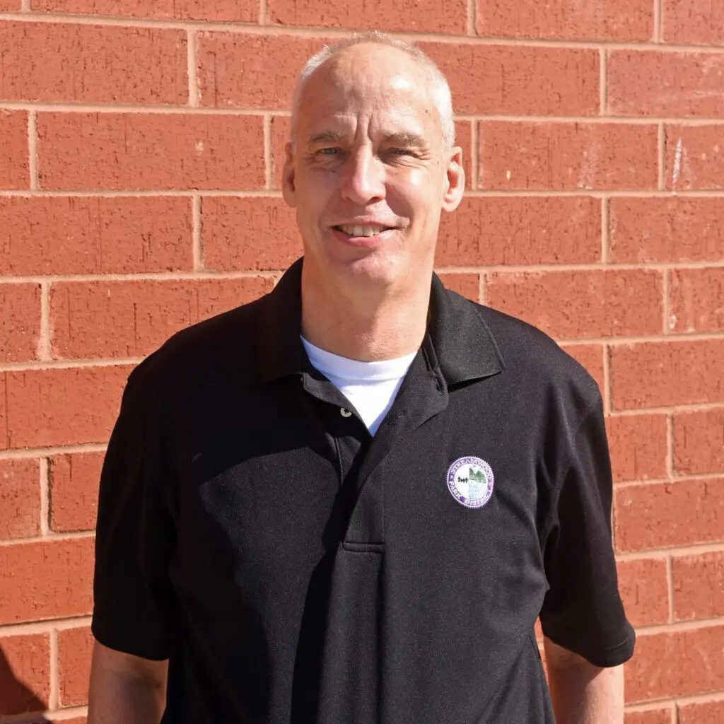 a person in a black shirt