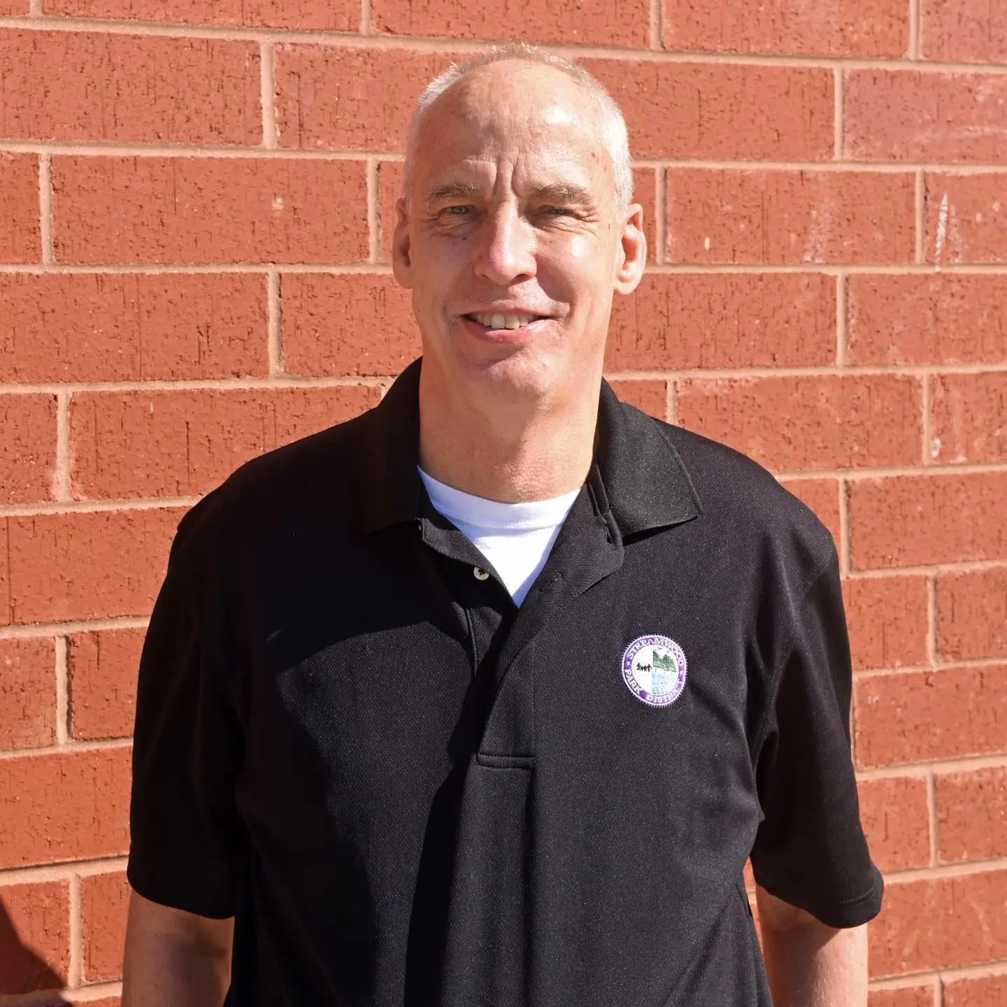a person in a black shirt