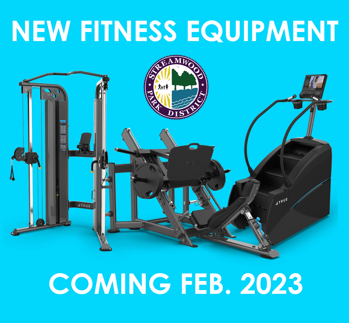 a group of exercise equipment