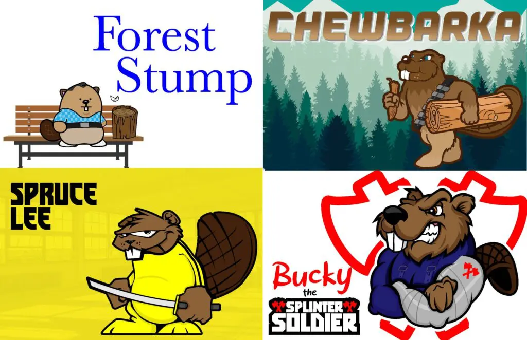 a collage of cartoon images