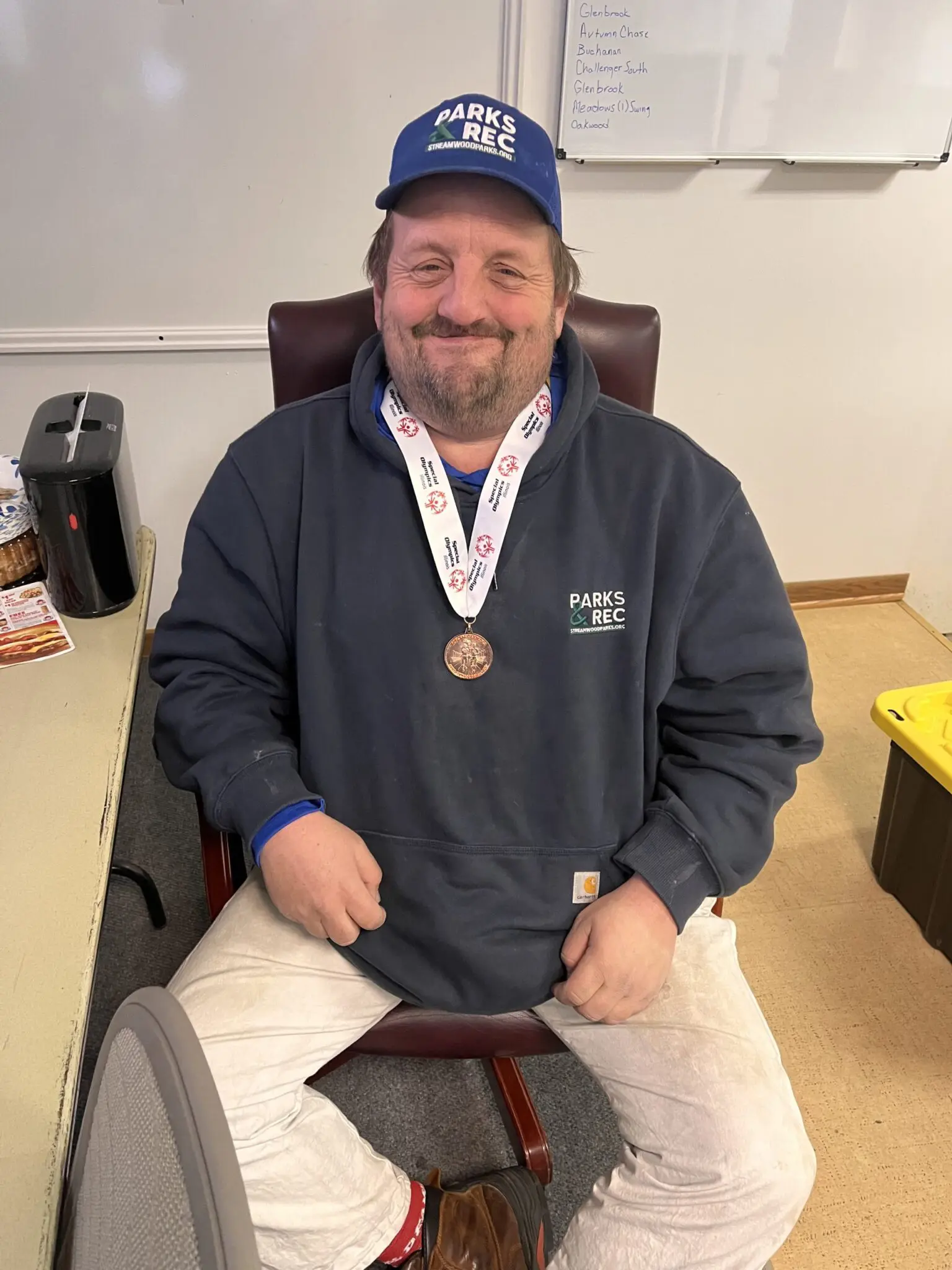 a person sitting in a chair