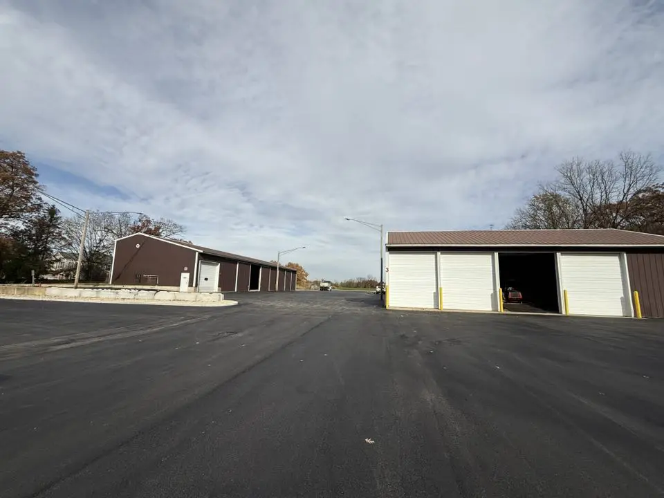 small group of garages