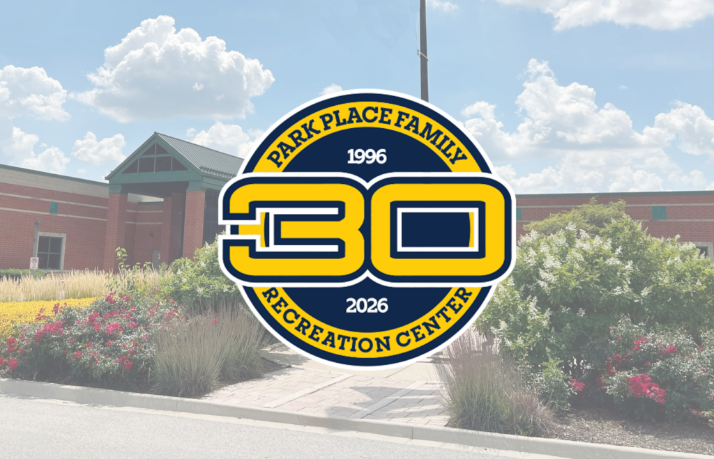 PP 30th logo overlayed on an image of the front of Park Place