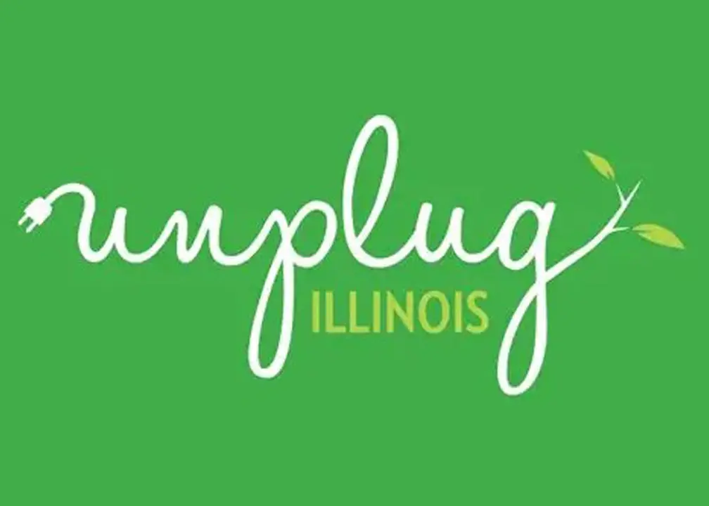 a green and white logo