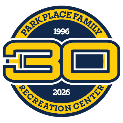 30th anniversary logo with navy blue & yellow colors