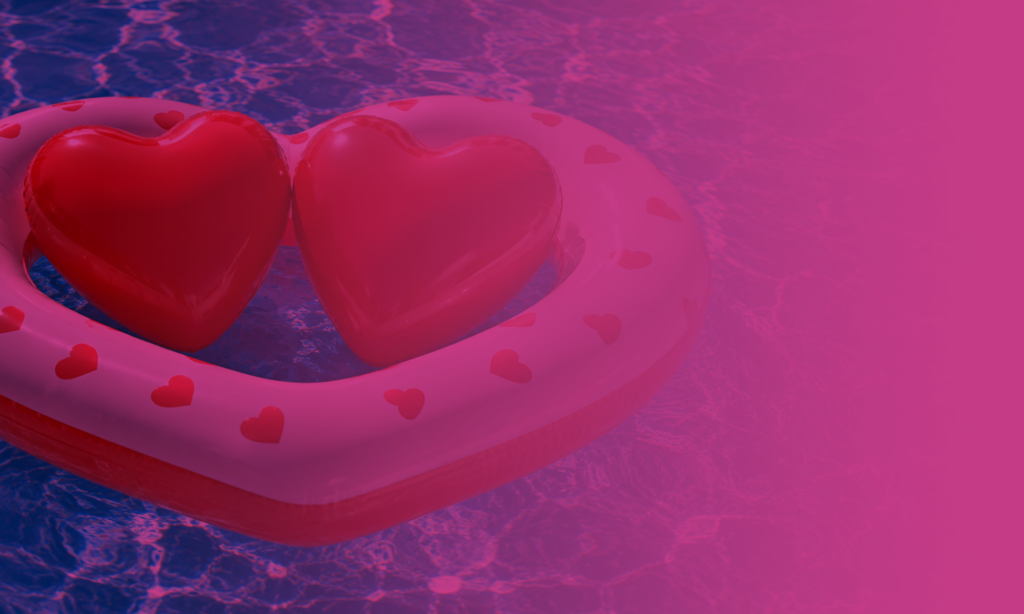 heart-shaped pool flotation device