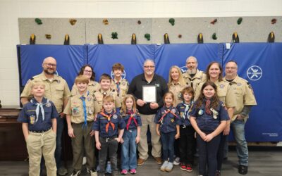 Cub Scouts Pack 15 Presents Charter to SPD